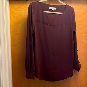 Burgundy LOFT Blouse